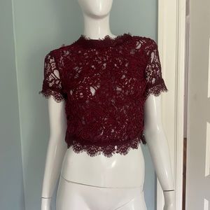 Lace detailed top Zara